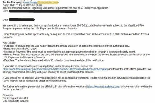 Mỹ cảnh báo chiêu trò lừa đảo visa